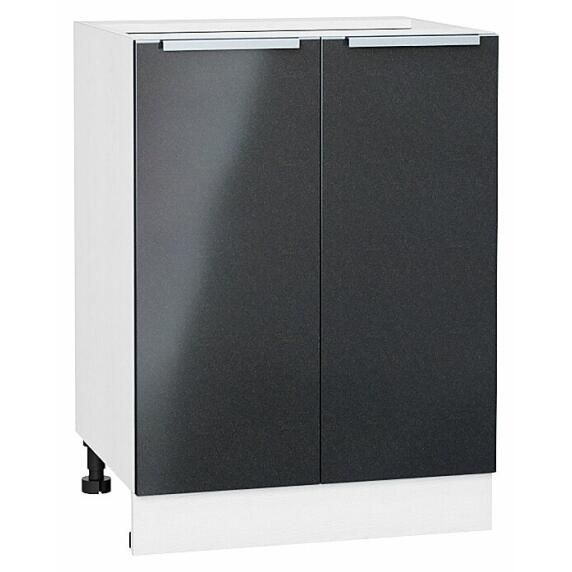 Шкаф нижний с 2-мя дверцами Фьюжн Anthracite Белый 816*600*480
