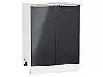 Шкаф нижний с 2-мя дверцами Фьюжн Anthracite Белый 816*600*480
