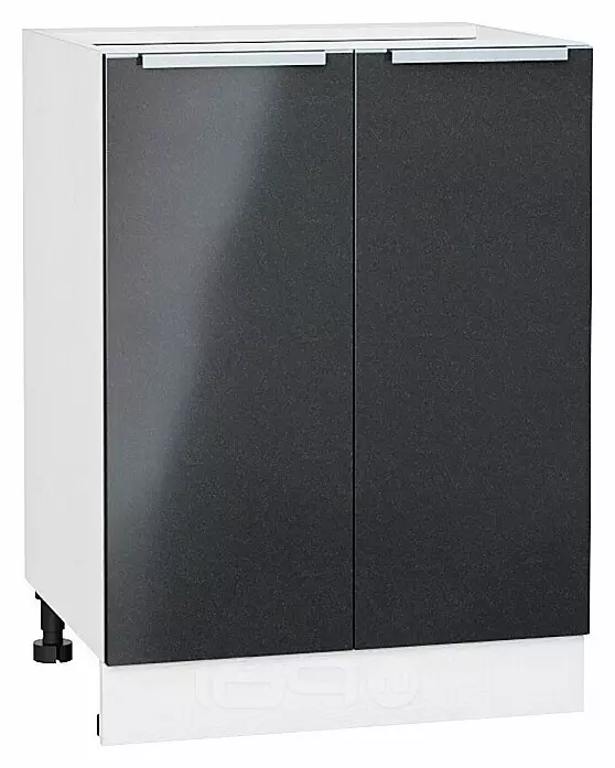 Шкаф нижний с 2-мя дверцами Фьюжн Anthracite Белый 816*600*480