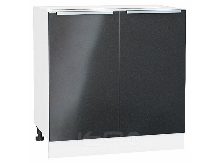 Шкаф нижний с 2-мя дверцами Фьюжн Anthracite Белый 816*800*480