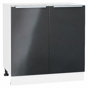 Шкаф нижний с 2-мя дверцами Фьюжн Anthracite Белый 816*800*480