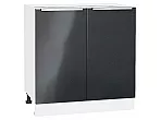 Шкаф нижний с 2-мя дверцами Фьюжн Anthracite Белый 816*800*480