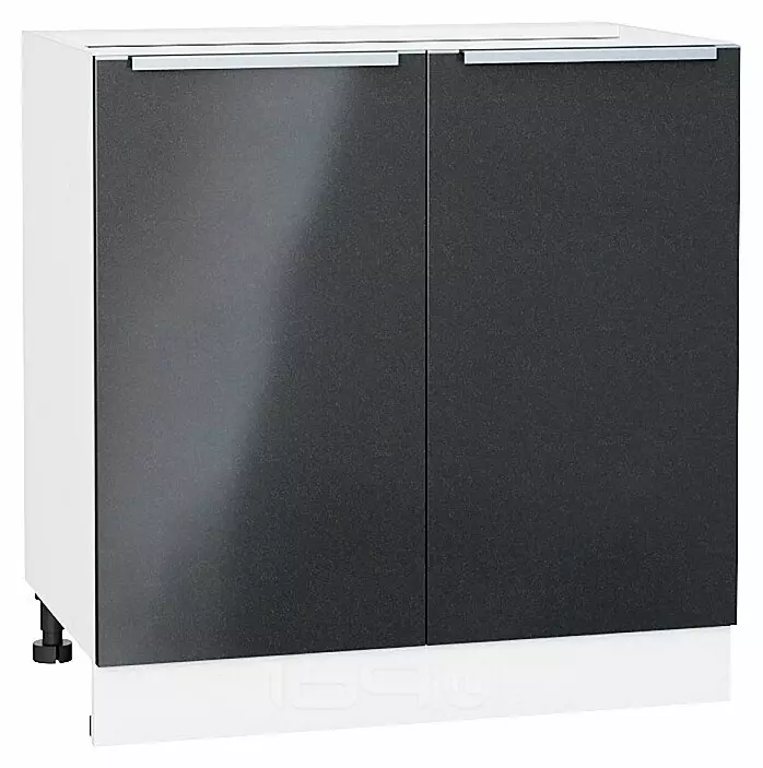 Шкаф нижний с 2-мя дверцами Фьюжн Anthracite Белый 816*800*480