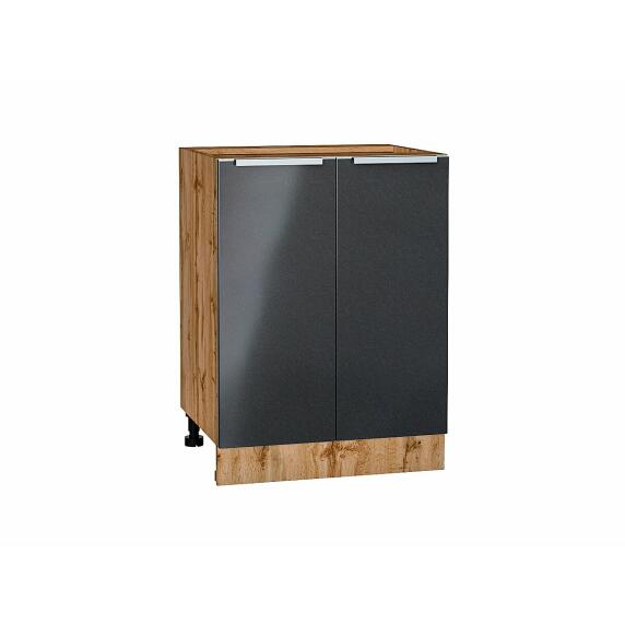 Шкаф нижний с 2-мя дверцами Фьюжн Anthracite Дуб Вотан 816*600*480