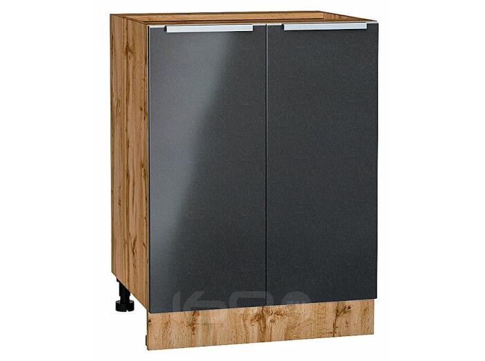 Шкаф нижний с 2-мя дверцами Фьюжн Anthracite Дуб Вотан 816*600*480