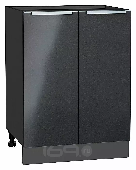 Шкаф нижний с 2-мя дверцами Фьюжн Anthracite Graphite 816*600*480
