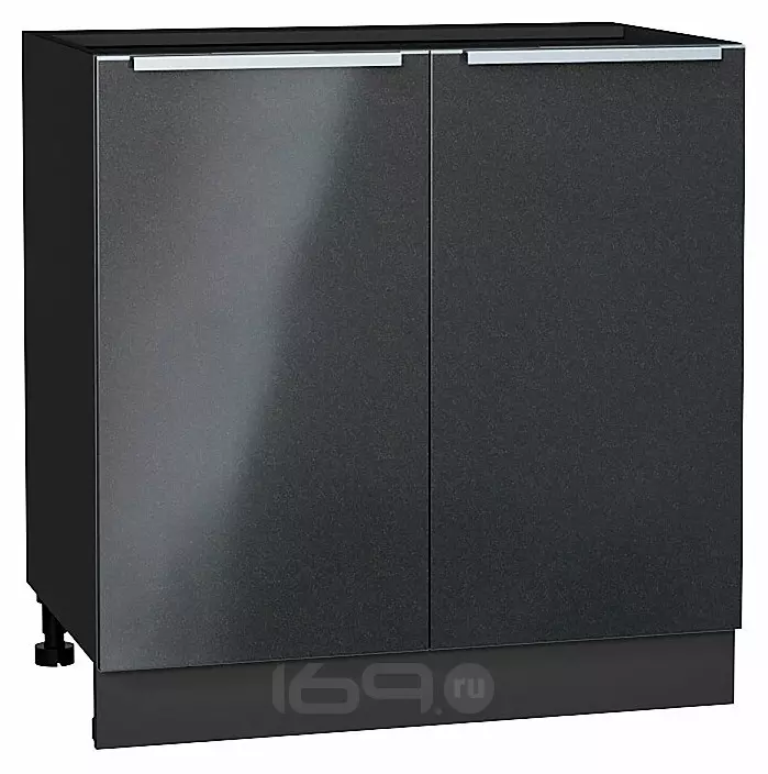 Шкаф нижний с 2-мя дверцами Фьюжн Anthracite Graphite 816*800*480
