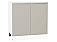 Шкаф нижний с 2-мя дверцами Фьюжн Clay Silk/Белый 816*800*480