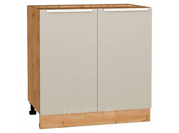 Шкаф нижний с 2-мя дверцами Фьюжн Cream Silk/Дуб Вотан 816*800*480