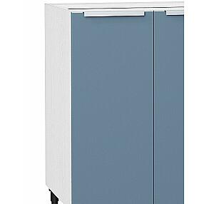 Шкаф нижний с 2-мя дверцами Фьюжн Н 600 Silky Blue / Белый