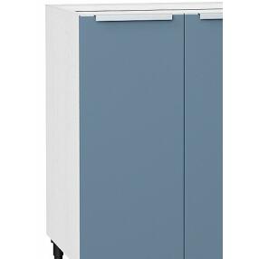 Шкаф нижний с 2-мя дверцами Фьюжн Н 600 Silky Blue / Белый