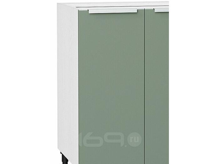 Шкаф нижний с 2-мя дверцами Фьюжн Н 600 Silky Mint-Белый