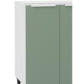 Шкаф нижний с 2-мя дверцами Фьюжн Н 600 Silky Mint-Белый