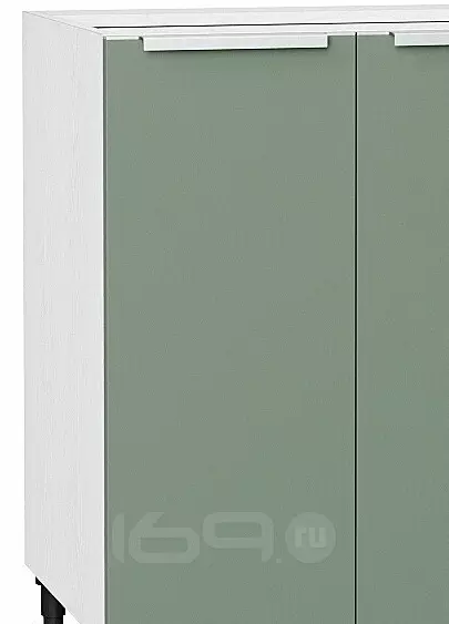 Шкаф нижний с 2-мя дверцами Фьюжн Н 600 Silky Mint-Белый