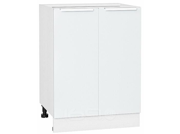 Шкаф нижний с 2-мя дверцами Фьюжн Н 600 Silky White-Белый