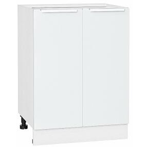 Шкаф нижний с 2-мя дверцами Фьюжн Н 600 Silky White-Белый