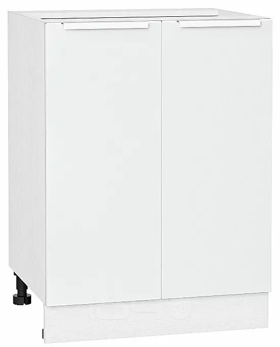 Шкаф нижний с 2-мя дверцами Фьюжн Н 600 Silky White-Белый