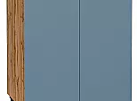 Шкаф нижний с 2-мя дверцами Фьюжн Silky Blue Дуб Вотан 816*600*480