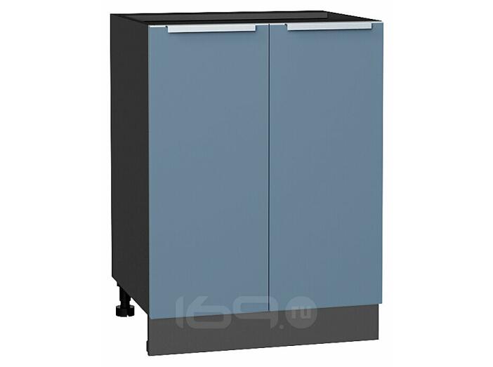 Шкаф нижний с 2-мя дверцами Фьюжн Silky Blue Graphite 816*600*480