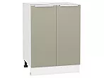 Шкаф нижний с 2-мя дверцами Фьюжн Silky Grey Белый 816*600*480