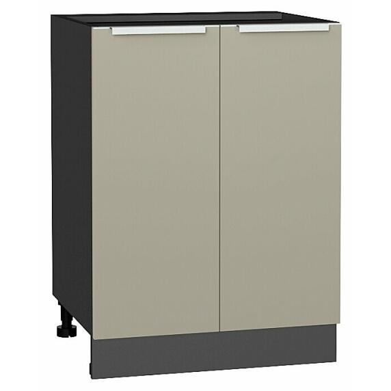 Шкаф нижний с 2-мя дверцами Фьюжн Silky Grey Graphite 816*600*480