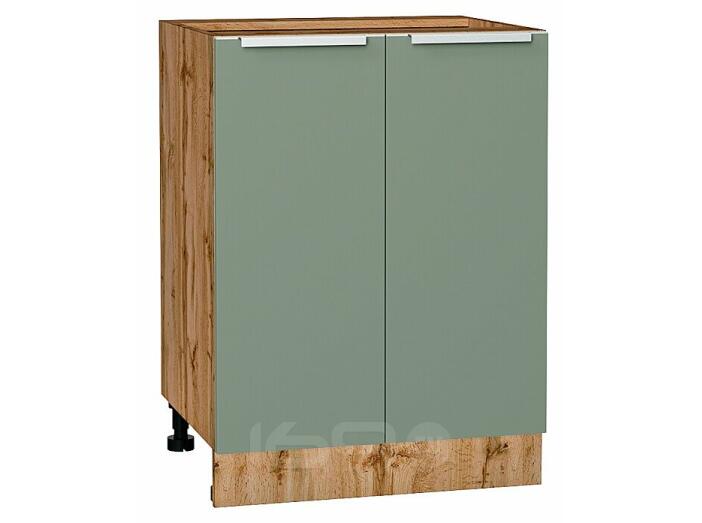 Шкаф нижний с 2-мя дверцами Фьюжн Silky Mint Дуб Вотан 816*600*480