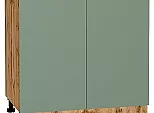 Шкаф нижний с 2-мя дверцами Фьюжн Silky Mint Дуб Вотан 816*800*480