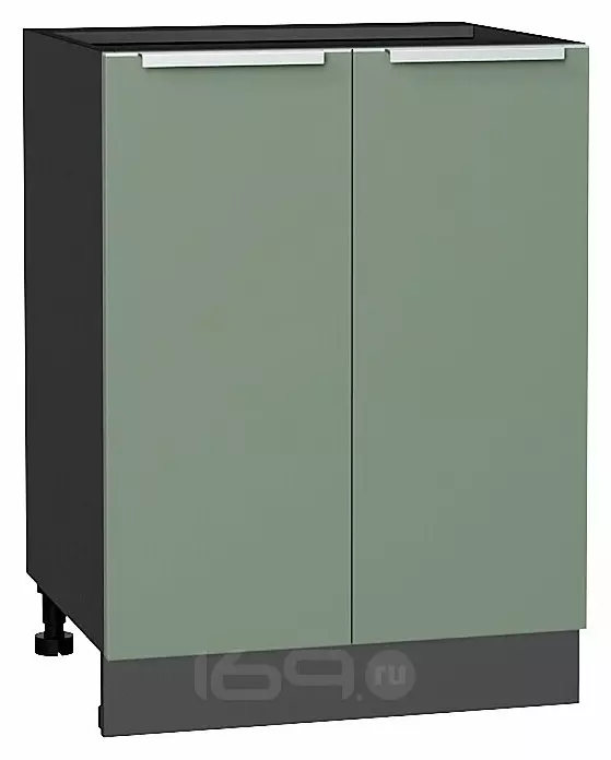 Шкаф нижний с 2-мя дверцами Фьюжн Silky Mint Graphite 816*600*480