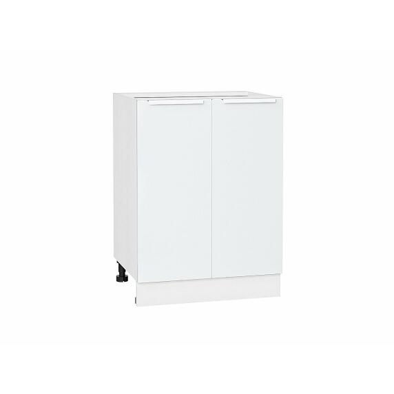 Шкаф нижний с 2-мя дверцами Фьюжн Silky White Белый 816*600*480