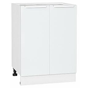 Шкаф нижний с 2-мя дверцами Фьюжн Silky White Белый 816*600*480