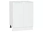 Шкаф нижний с 2-мя дверцами Фьюжн Silky White Белый 816*600*480