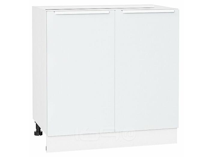 Шкаф нижний с 2-мя дверцами Фьюжн Silky White Белый 816*800*480