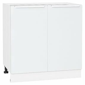 Шкаф нижний с 2-мя дверцами Фьюжн Silky White Белый 816*800*480