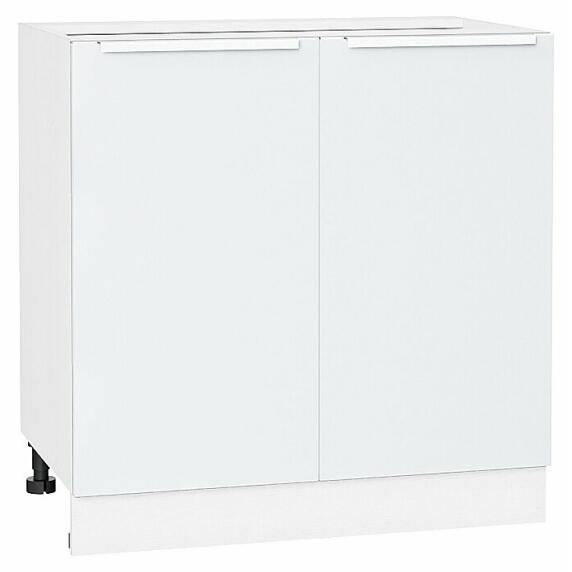 Шкаф нижний с 2-мя дверцами Фьюжн Silky White Белый 816*800*480