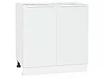 Шкаф нижний с 2-мя дверцами Фьюжн Silky White Белый 816*800*480