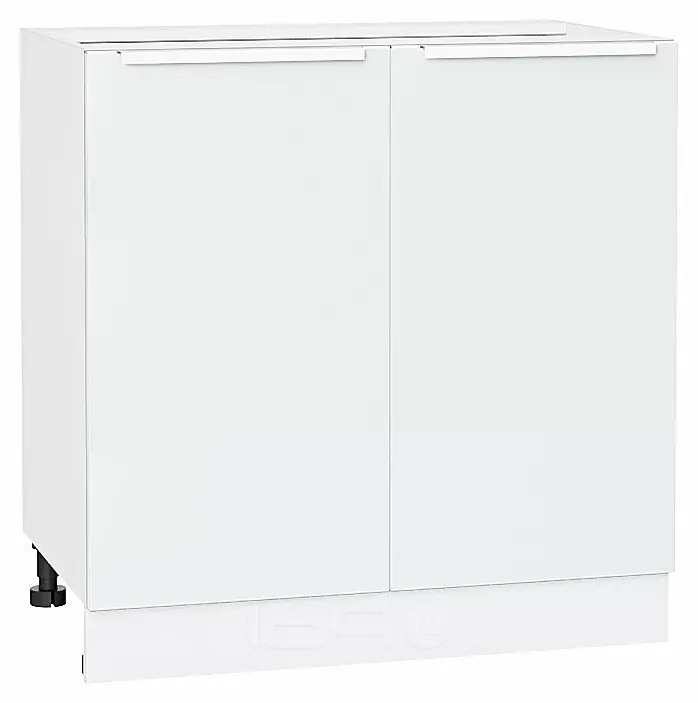 Шкаф нижний с 2-мя дверцами Фьюжн Silky White Белый 816*800*480