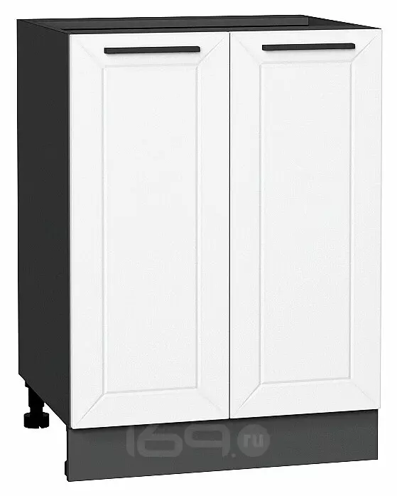 Шкаф нижний с 2-мя дверцами Глетчер Айленд Силк Graphite 816*600*478