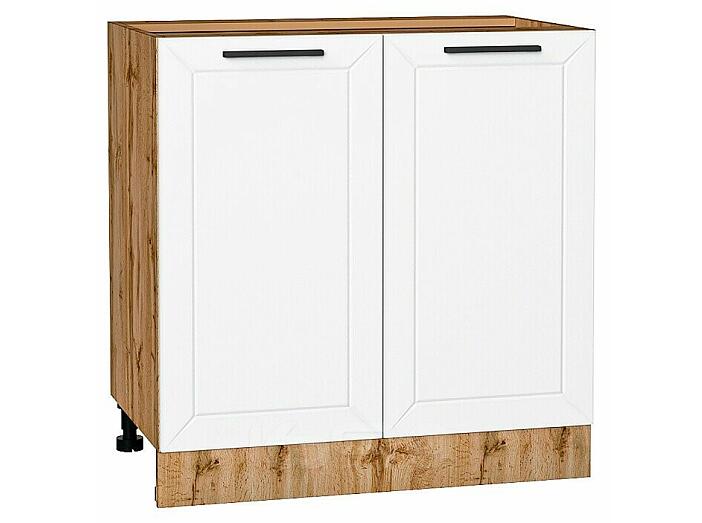 Шкаф нижний с 2-мя дверцами Глетчер Айленд Силк/Дуб Вотан 816*800*478
