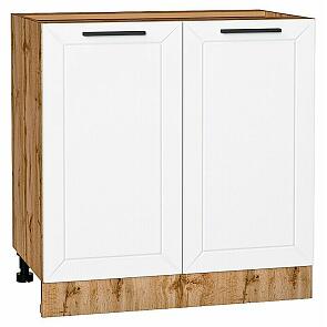 Шкаф нижний с 2-мя дверцами Глетчер Айленд Силк/Дуб Вотан 816*800*478