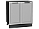 Шкаф нижний с 2-мя дверцами Глетчер Гейнсборо Силк/Graphite 816*800*478