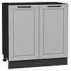Шкаф нижний с 2-мя дверцами Глетчер Гейнсборо Силк/Graphite 816*800*478