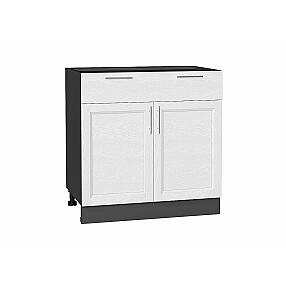 Шкаф нижний с 2-мя дверцами и 2-мя ящиками Сканди White Softwood Graphite