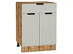 Шкаф нижний с 2-мя дверцами и ящиком Евро Агат Дуб Вотан 816*600*478