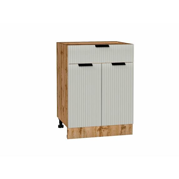 Шкаф нижний с 2-мя дверцами и ящиком Евро Лайн Агат Дуб Вотан 816*600*478