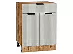 Шкаф нижний с 2-мя дверцами и ящиком Евро Лайн Агат Дуб Вотан 816*600*478