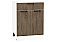 Шкаф нижний с 2-мя дверцами и ящиком Флэт Brown Casella Oak 2S/Белый 816*600*478