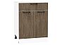 Шкаф нижний с 2-мя дверцами и ящиком Флэт Brown Casella Oak 2S/Белый 816*600*478
