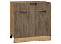 Шкаф нижний с 2-мя дверцами и ящиком Флэт Brown Casella Oak 2S/Дуб Вотан 816*800*478