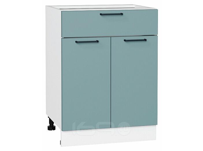 Шкаф нижний с 2-мя дверцами и ящиком Флэт Grey-green In 2S/Белый 816*600*478