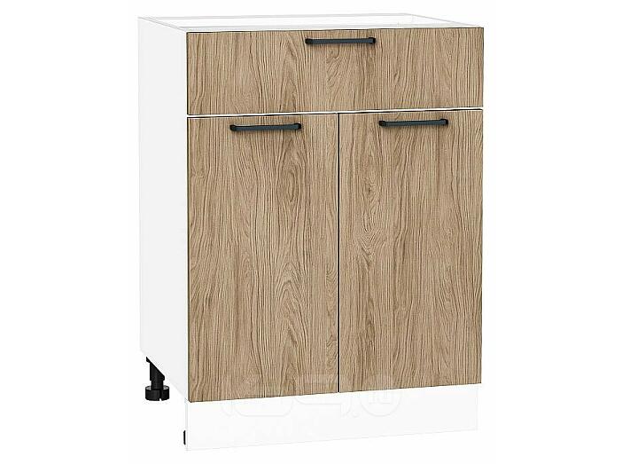 Шкаф нижний с 2-мя дверцами и ящиком Флэт Natural Casella Oak 2S/Белый 816*600*478